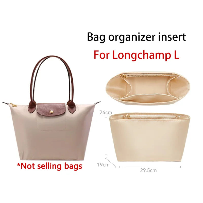 Nylon Bag Organizer Insert For Longchamp S M L Storage Durable Bag Support Storage Inner Modification Bag Accessories