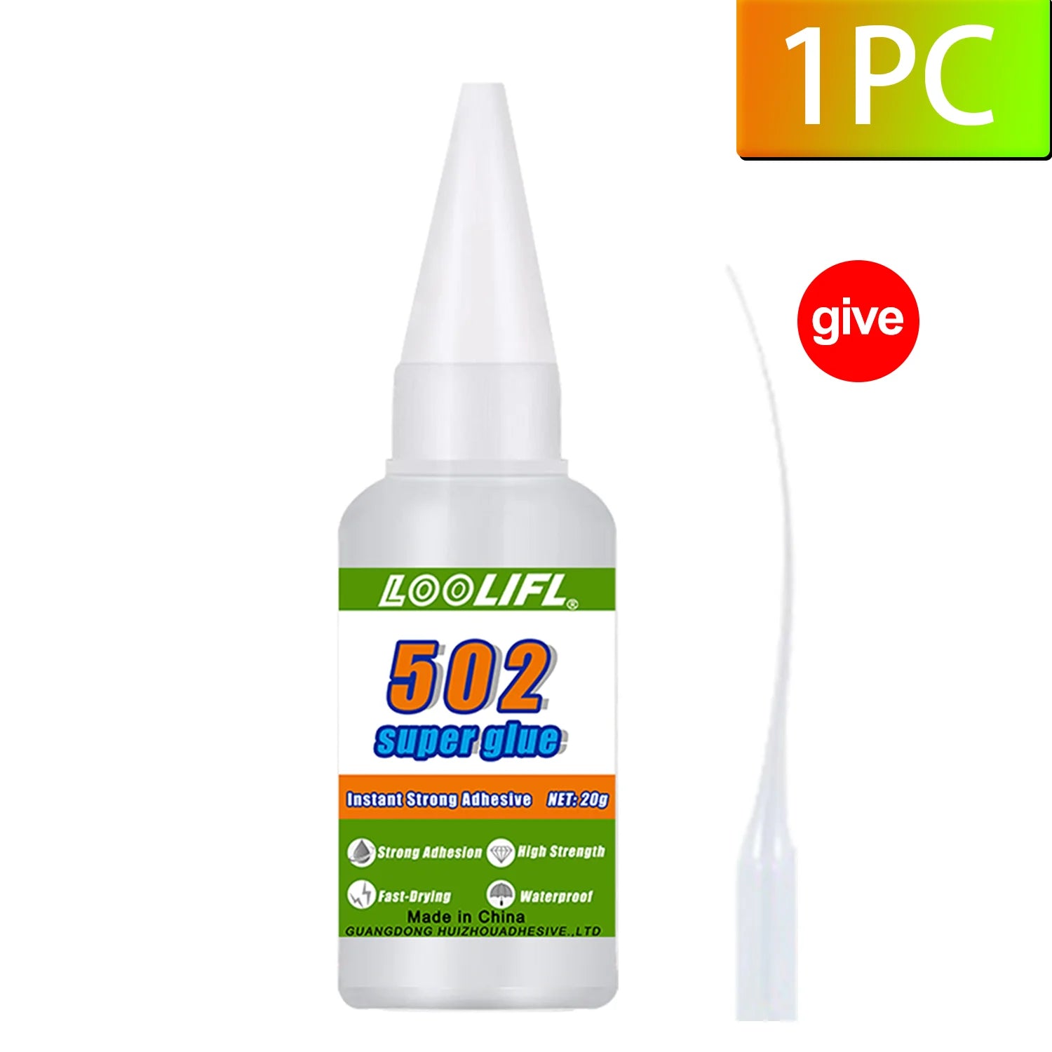 1-7PCSLOOLIFL 502 Super Glue Instant Quick-drying Cyanoacrylate Adhesive Leather Rubber Glass Metal Strong Bond Liquid Glue Tool