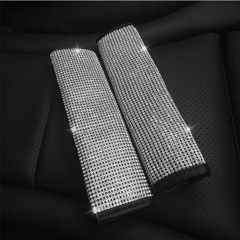 Creative Bling Crystal Diamond Car Ornaments Decoration Car Tissue Box Paper Holder Storage Rhinestone Car Interior Accessories