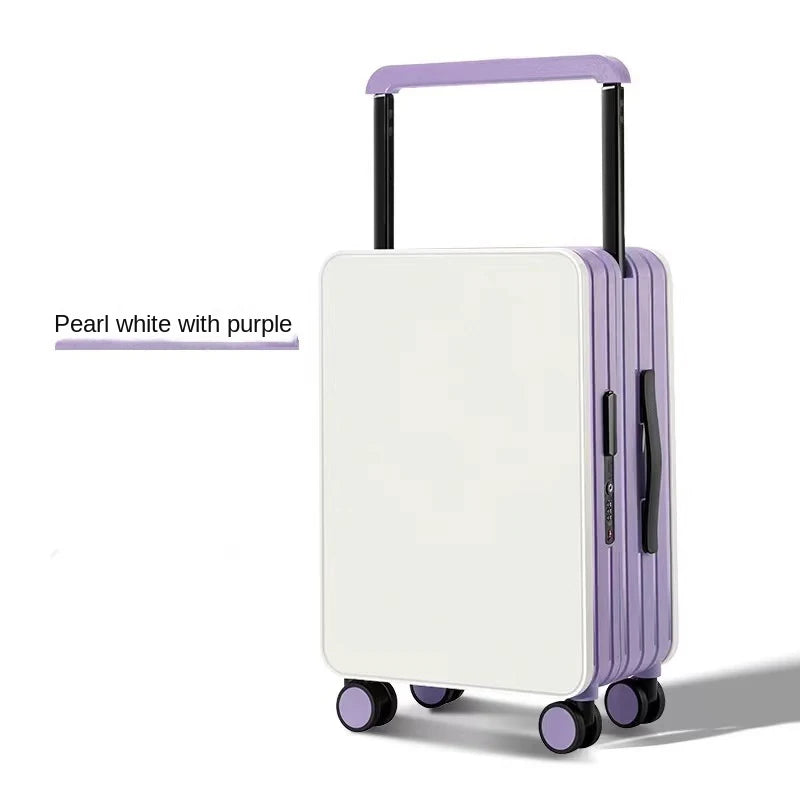 Wide-Handle Luggage Suitcase for Women and Men 20-26 inch Travel Suitcase Cabin Bag Large Capacity Luggage with Smooth Wheels