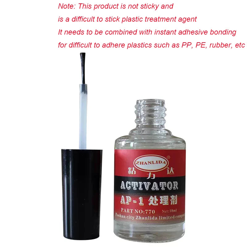 Colorless Primer Liquid Instant Glue Silicone Rubber Plastic Surface Primer PP PET PU Treatment Agent Increase Glue Strength