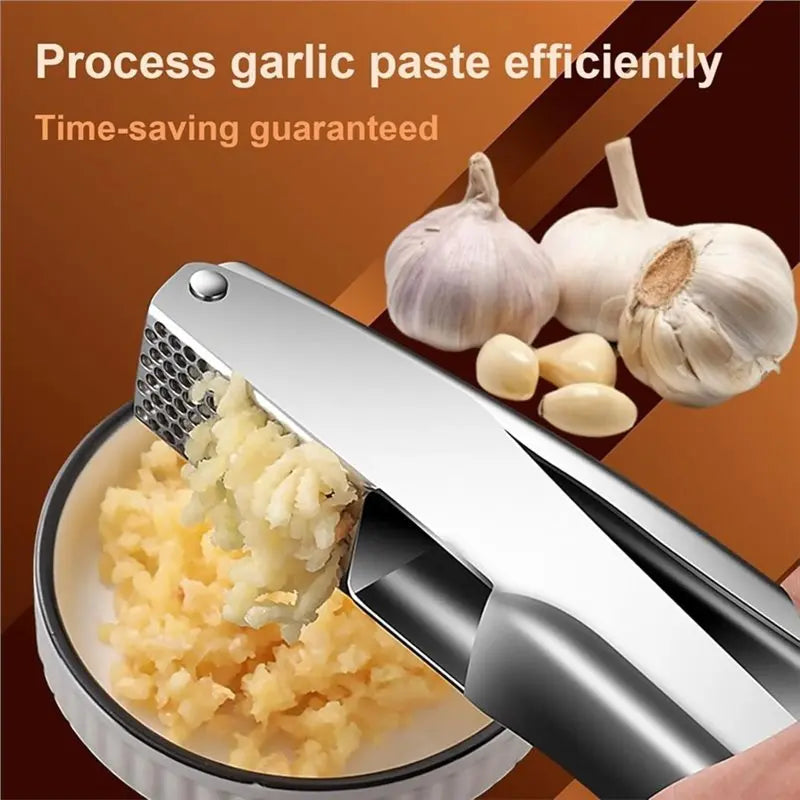 A25F-Stainless Steel Garlic Press, Garlic Crusher Garlic Mincer Tool- Leak-Proof, Easy To Clean