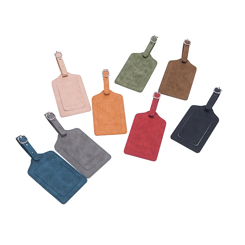 PU Leather Aircraft Logo Luggage Tag, Anti Loss With Name Card, Suitable for Luggage and Travel Bags