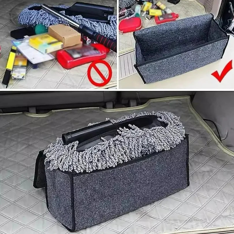 Large Anti Slip Car&Yacht Soft Felt Organizer Box Car Trunk Universal Sorting Bag Car Trunk Soft Felt Storage Box Accessories