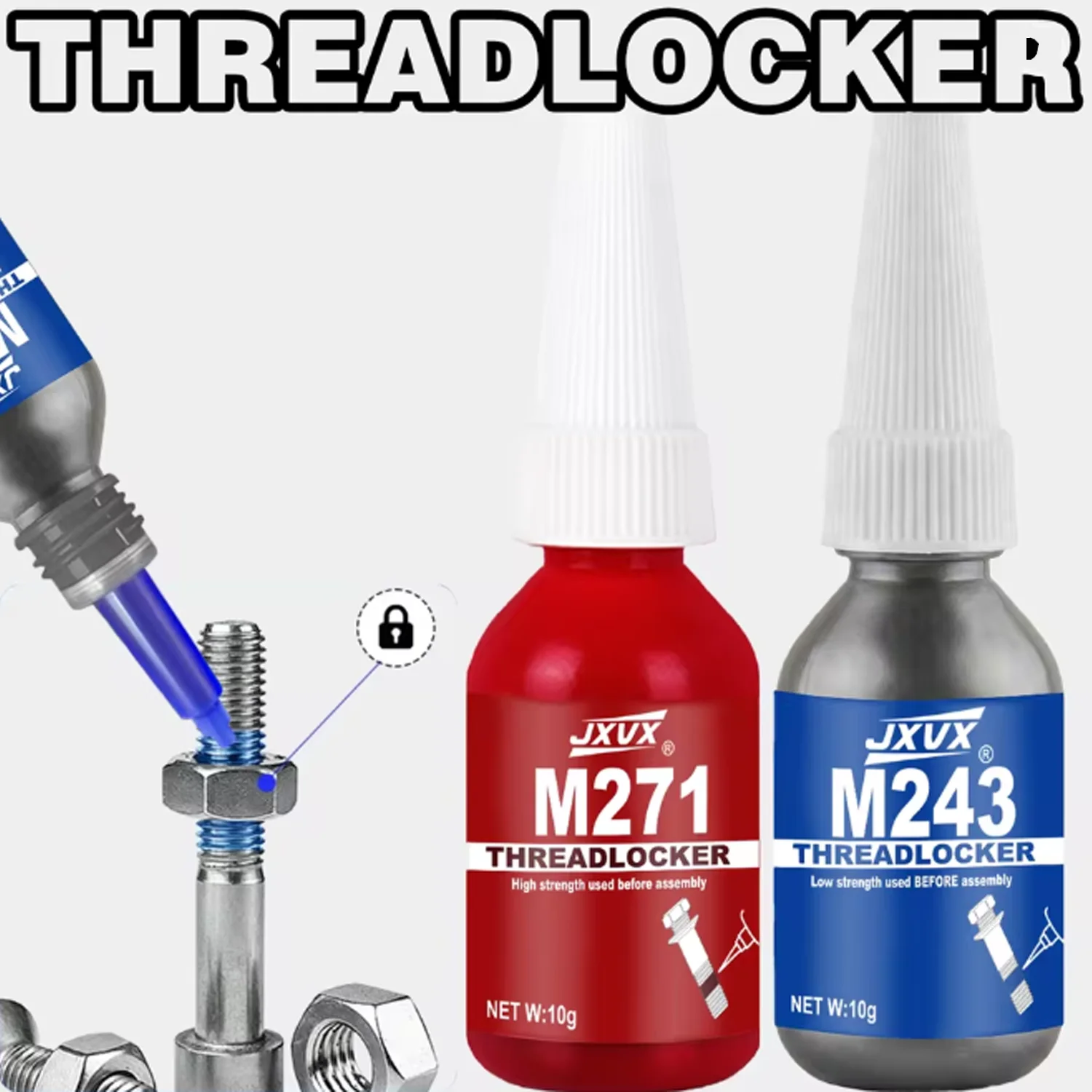 Anaerobic Epoxy Adhesive Blue 243 Medium Strength Red 271 Thread locking adhesive high strength,Industrial Thread Sealant Impact