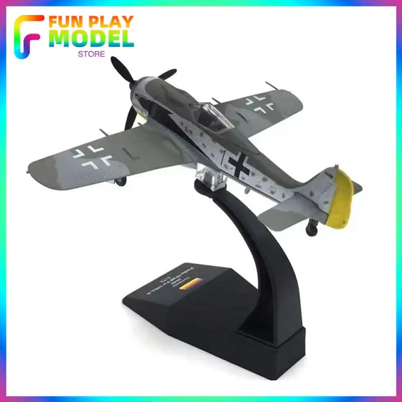 72 Fw-190 Fokker Wolfe Alloy Model Realistic Fighter Jet Replica Indoor Collection Gift