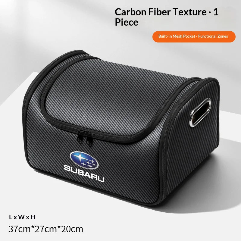 Car Leather Trunk Organizer Box Tailbox Stowing Tidying Storage Bag For Subaru Outback Brz Wrx Xv Ascent Forester Impreza Legacy