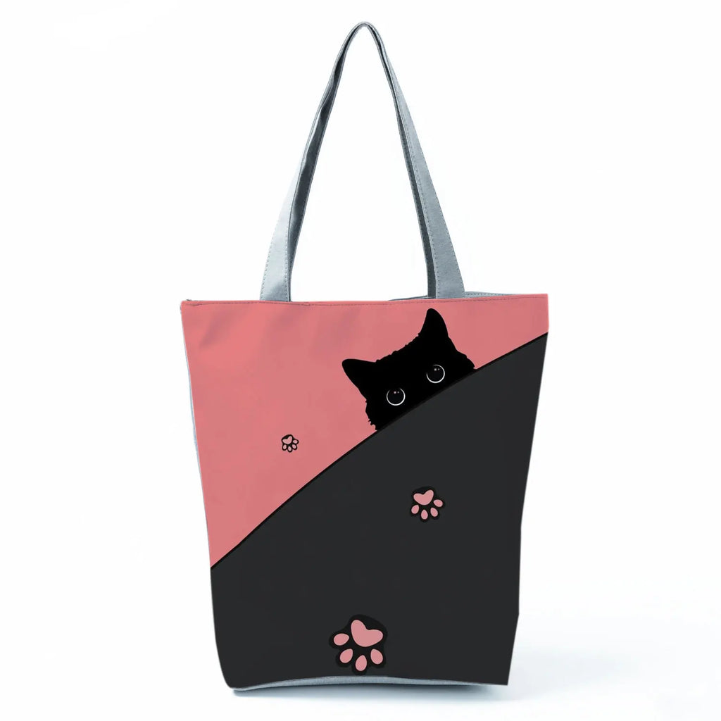 Fashion Dogs Paws Handbags Printed Love Dogs Shopping Bag Casual Women Shoulder Bag Summer Kawaii Female Tote Travel Beach Bag
