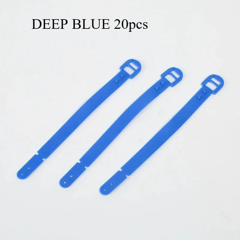 20Pcs Silicone Luggage Tag Strap Color Glue Luggage Tag Strap PVC Luggage Tag Strap Luggage Tag Hanging Rope