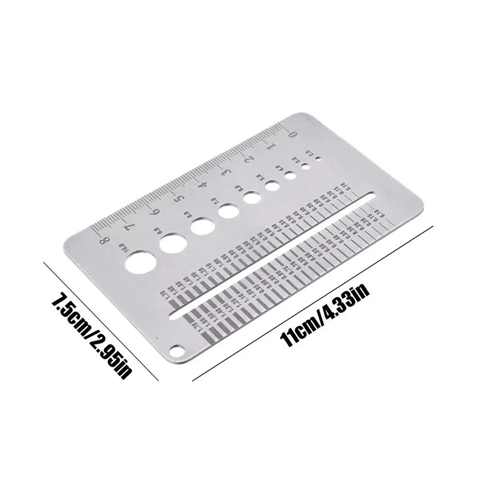 Stainless Steel Crack Width Gauge Card Precision Gap Measuring Tool for Concrete Wall Inspection Home & Construction Monitoring