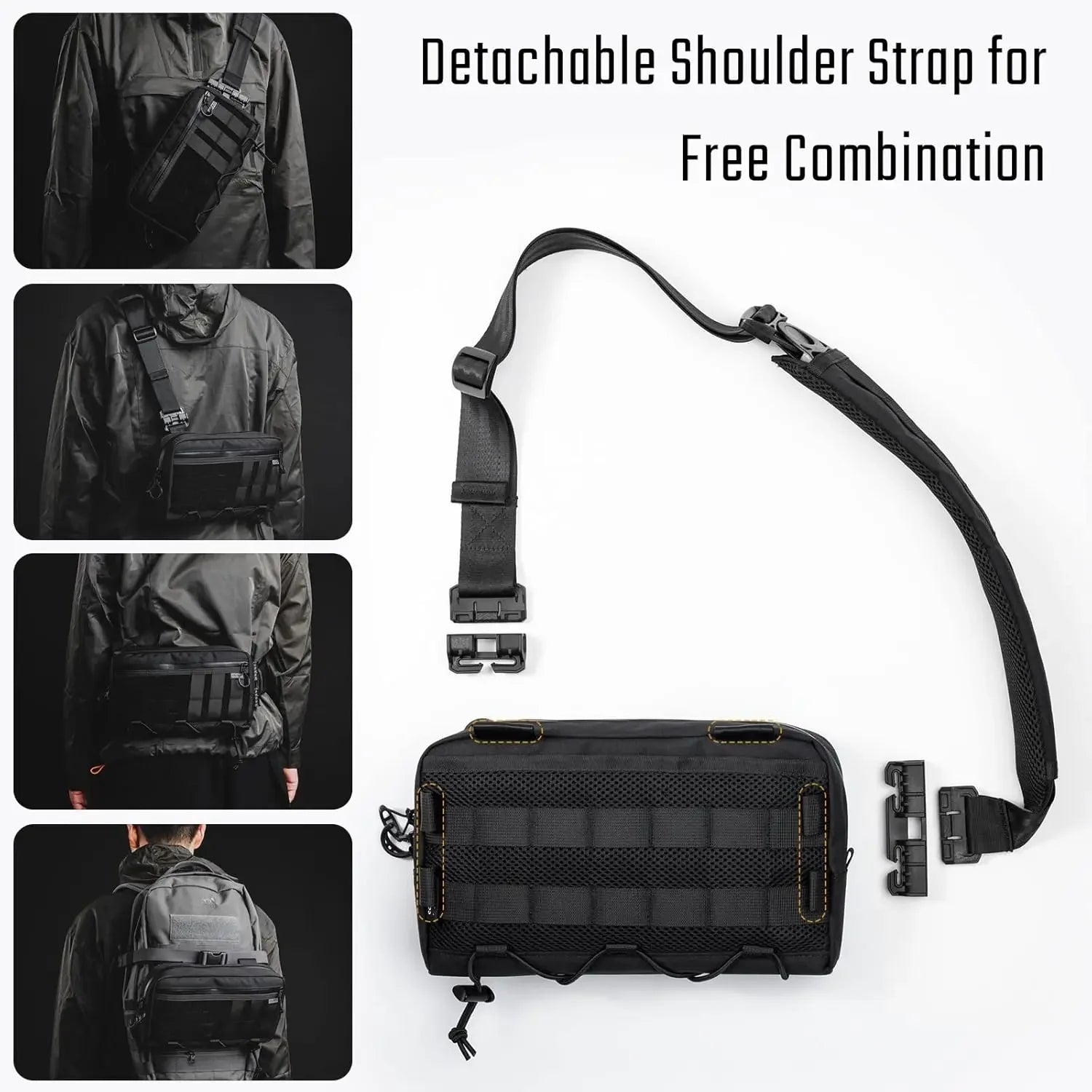 Tactical Geek Cache L3 EDC Sling Bag Chest, Lightweight Shoulder Daypack