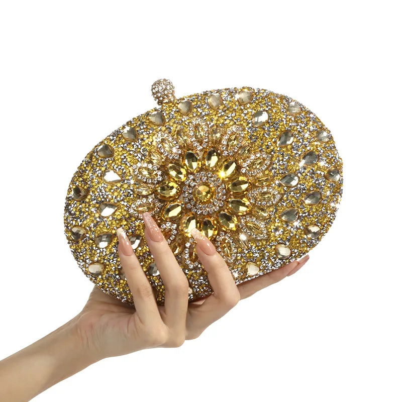 Luxury High Design Women Evening Bag Brand Party Banquet Glitter Bag for Ladies Wedding Clutch Handbag Shoulder Bag Chain Bolsas