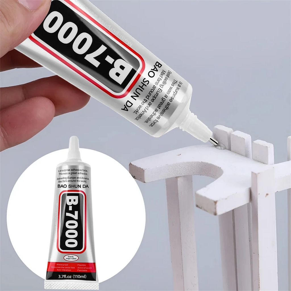B-7000 T-7000 Clear & Black Glue 15/50/110ml, Fast Drying Waterproof Resin Adhesive for Phone Screen Repair, Jewelry Craft.