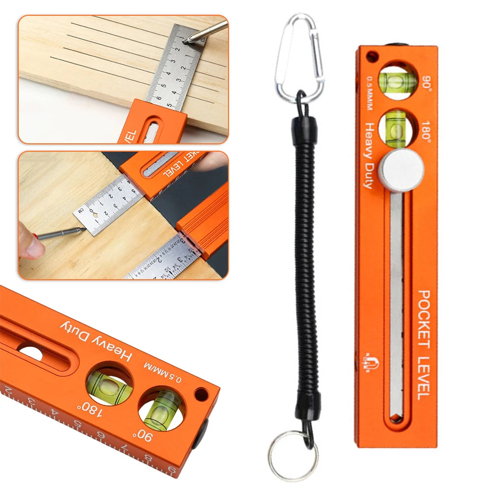 Multi-Role Foldable Depth Measuring Ruler Woodworking Multi-Angle Marking Ruler Adjustable Positioning Scribing Protractor Tools