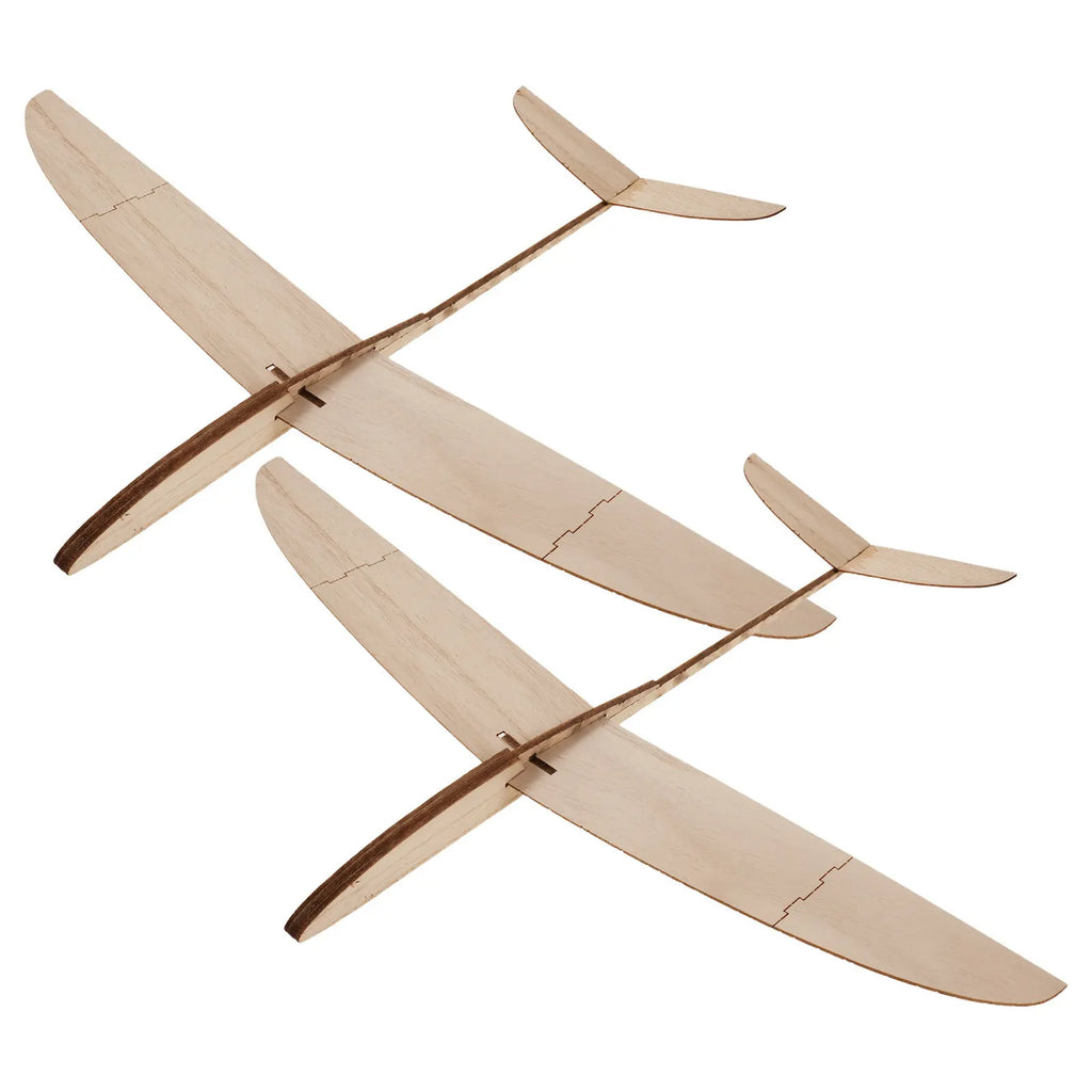 2Pcs Wood Airplane Gliders DIY Paintable Craft Set Handmade Wooden Glider Planes Kids Classroom Birthday Activity Flying Glider