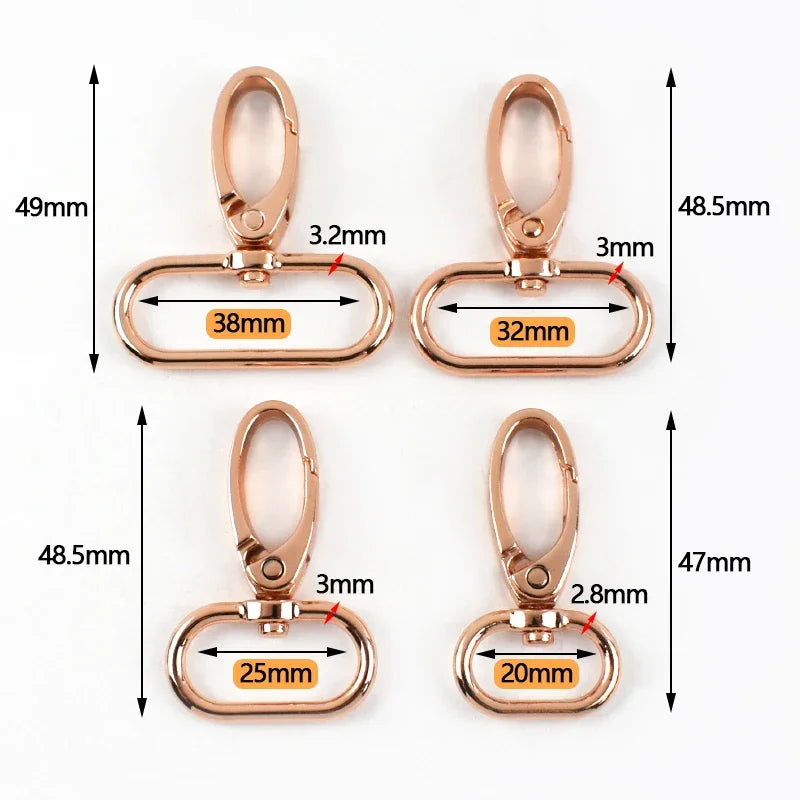 5/10Pcs 20-38mm Metal Hook Buckle for Bag Strap Swivel Lobster Clasp Dog Collar Carabiner Clip KeyChain Fastener Accessories