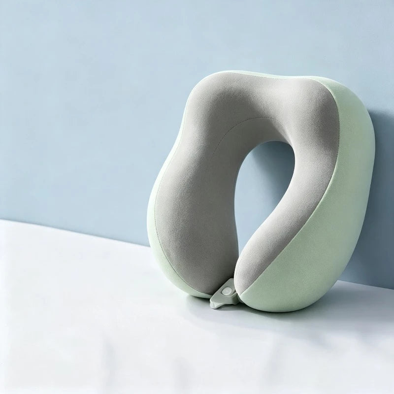 1pc U Shaped Memory Foam Neck Pillow, Comfortable Travel Pillow for Airplane Napping Office Use, Soft Support,Travel essentials