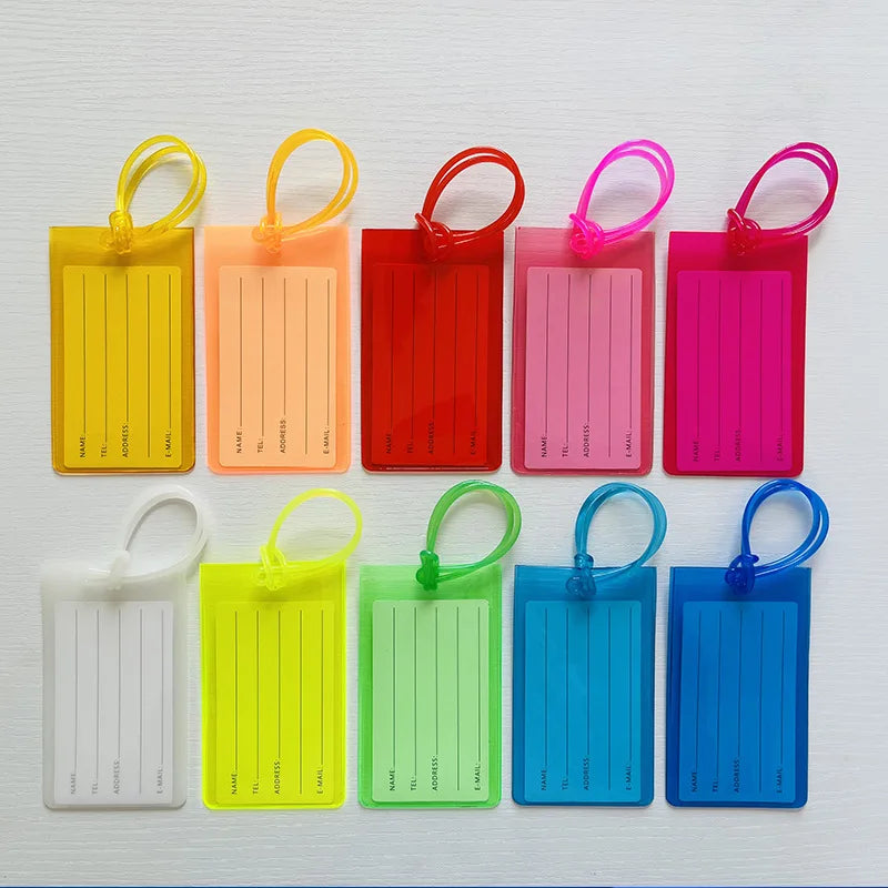 New Travel Waterproof Luggage Tag Holder Boarding Pass Travel Tag Card Cover Suitcase ID Address Name Holder Portable Label