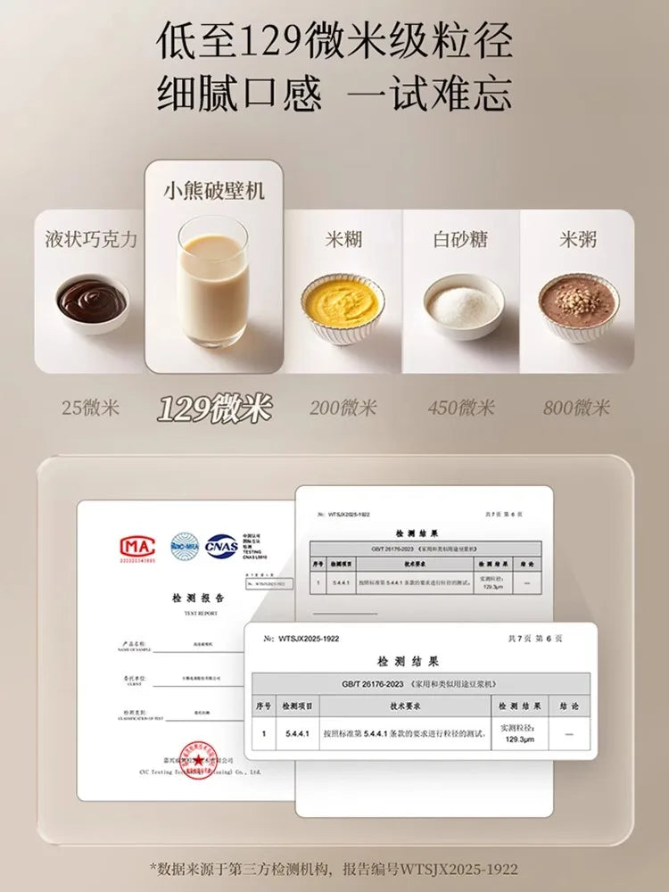 Bear soy milk machine free soybean dregs home automatic silent large capacity cooking 1.7L wall breaking cooking machine