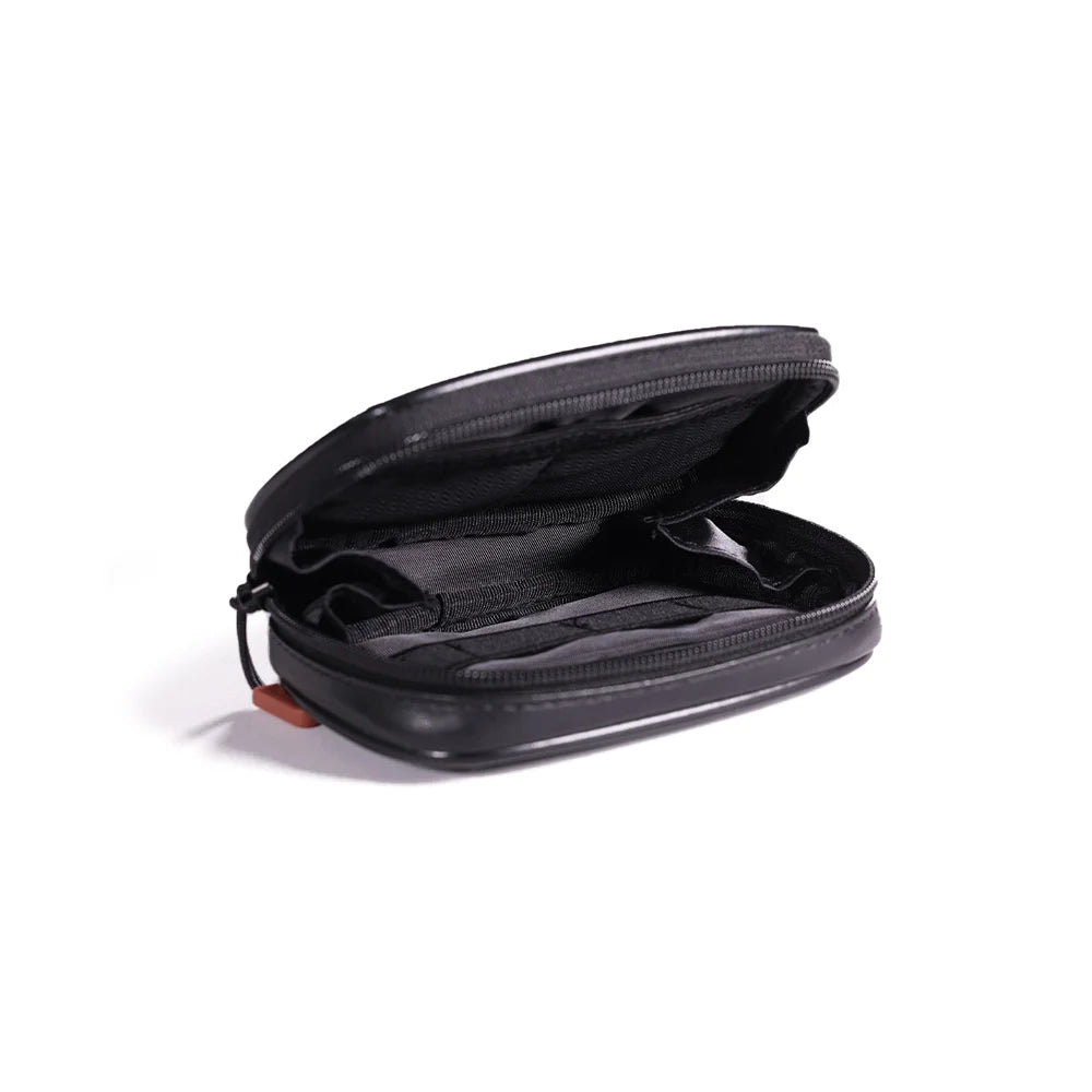 DD ddHiFi CZ120B Retro Cassette Style Earphone Storage Bag, Shockproof with YKK Zipper for TWS IEM Audiophile Accessories, Black