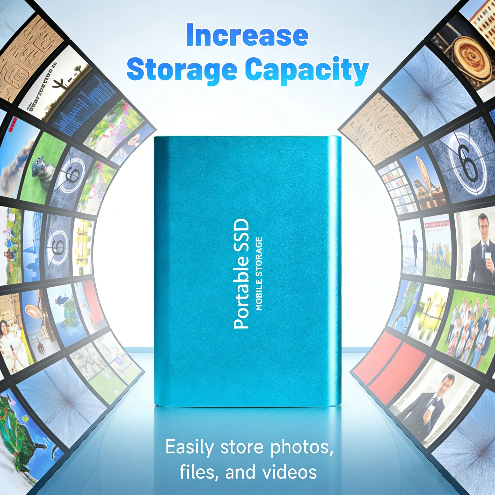 High-speed SSD 2TB Portable External Hard Drive Suitable for daily storage and backup