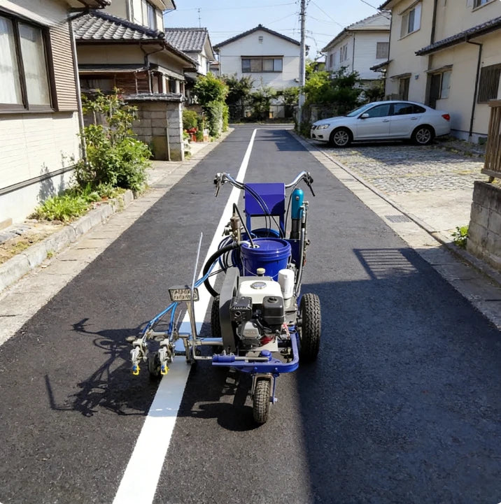 Road Marking Machine Line Striper Line Striping Machine Airless Hand Push Cold Paint Marking Equipment For Parking Lot Garage