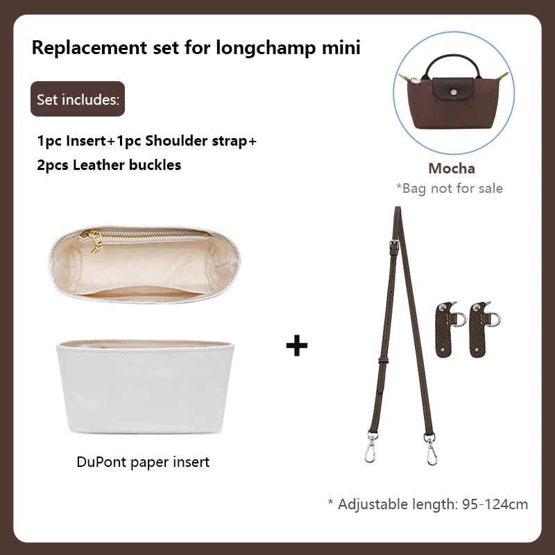 Leather Replacement Crossbody Bag Strap,Bag Shoulder Strap Fit for Longchamp Mini,Length-Adjustable Bag Strap,Bag Accessories