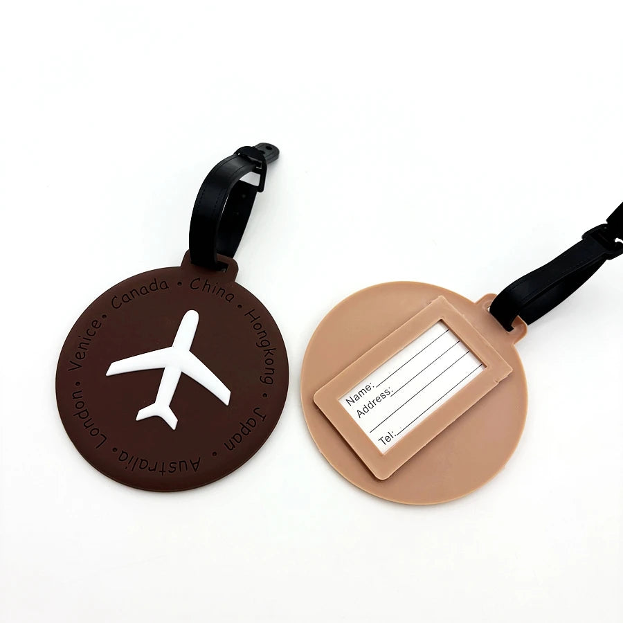 1pc/2pc Customizable Name Tag Luggage Tag Travel Bag Hanging Accessory Anti-Lost ID Badge Display Lanyard