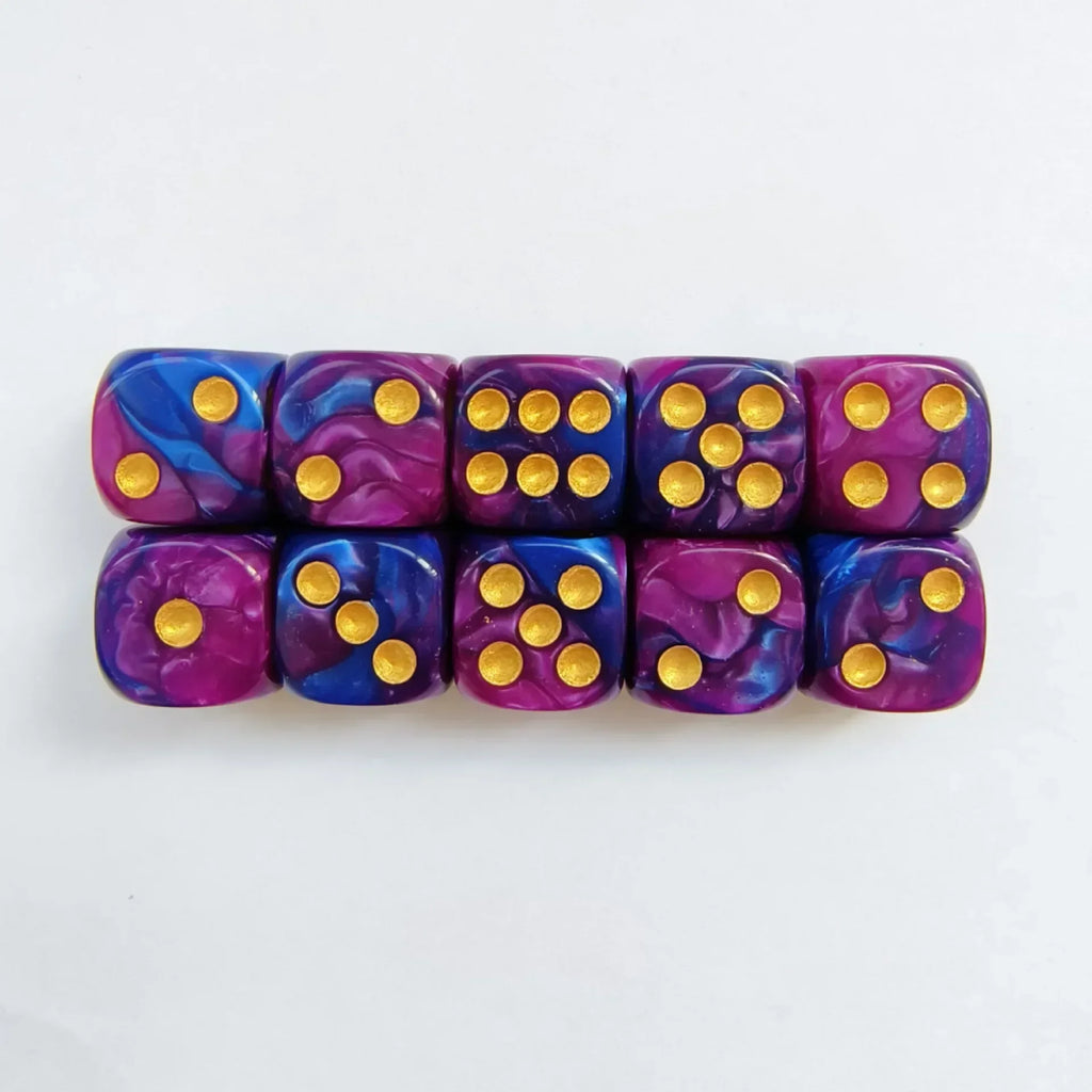10pcs of 16MM Dual Color COC Dice Acrylic Digital Dice Dnd TRPG Cthulhu Running Team Board Game Dices Entertainment Dnd Dice Set