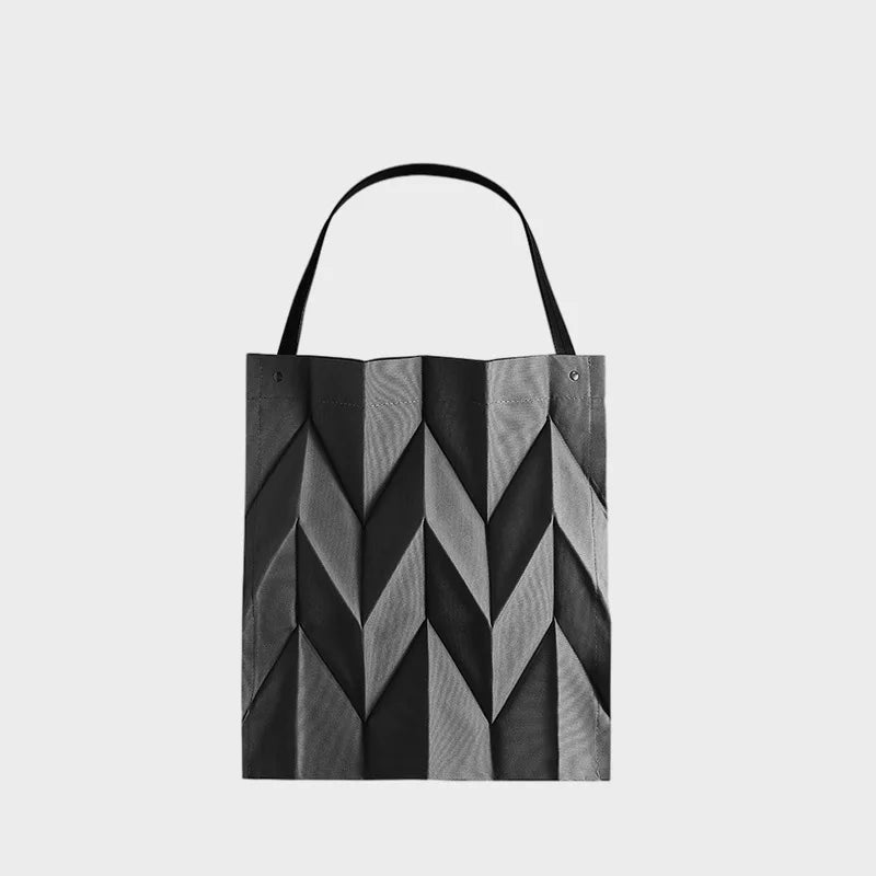 Trendy Geometry Canvas Tote Bags for Woman Versatile Folding Large Capacity Shopping Bags Lightweight Designer Bags Bolsos Mujer