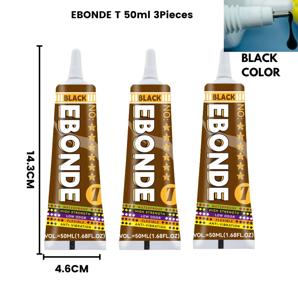 PP PE Plastic Bonding Glue Black & Transparent Super Strong Adhesive for Polypropylene, Polyethylene, ABS, PVC, PMMA, EVA Sponge