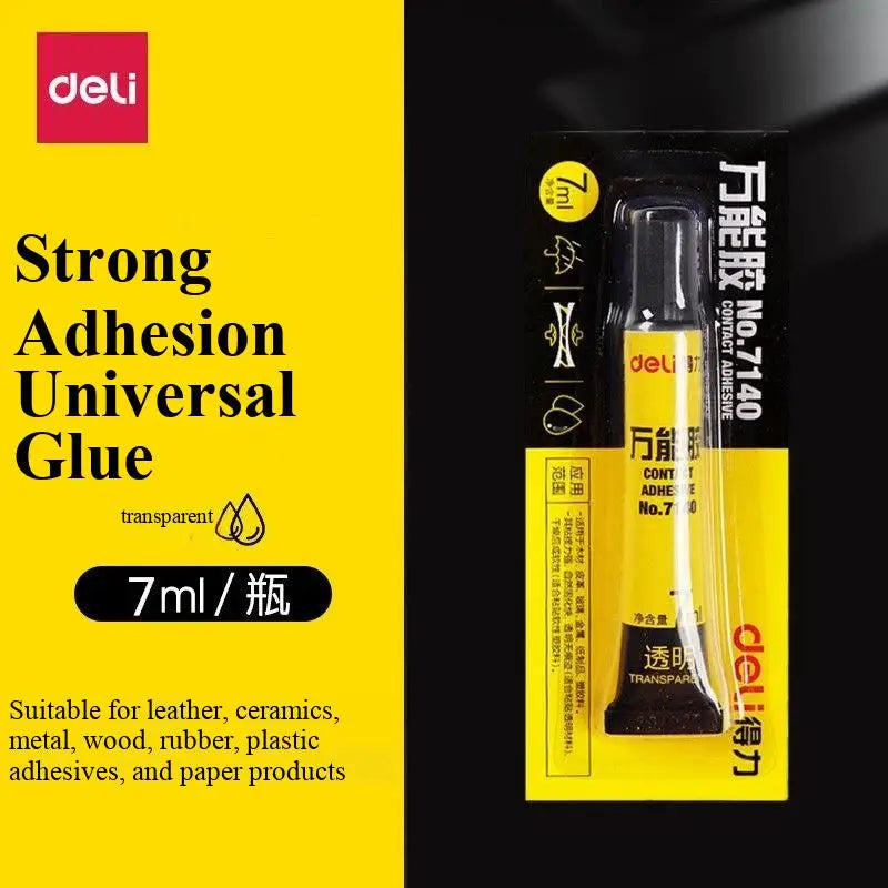 Deli 7140 All-Purpose Super Glue 7ml Contact Adhesive Strong Bond for Wood Plastic Metal Rubber And Ceramics