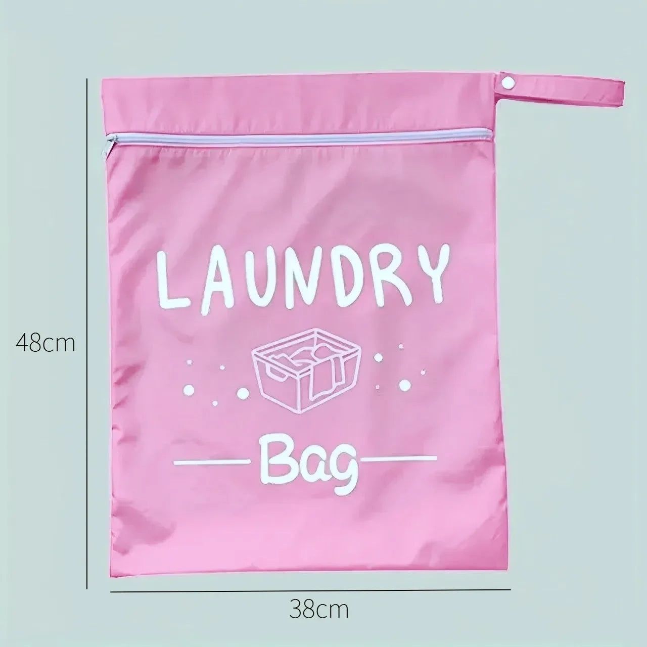 1pc Waterproof Travel Laundry Bag Wet Dry Organizer Pouch with Zipper Hanging Strap Portable Storage Bag
