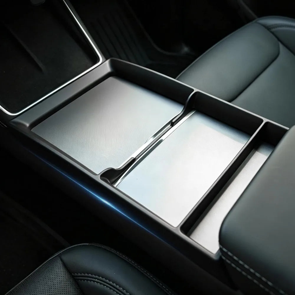 Car Interior Storage Accessories Center Console Organizer Rack Armrest Storage Box Exact Fit For Tesla New Model 3 Highland