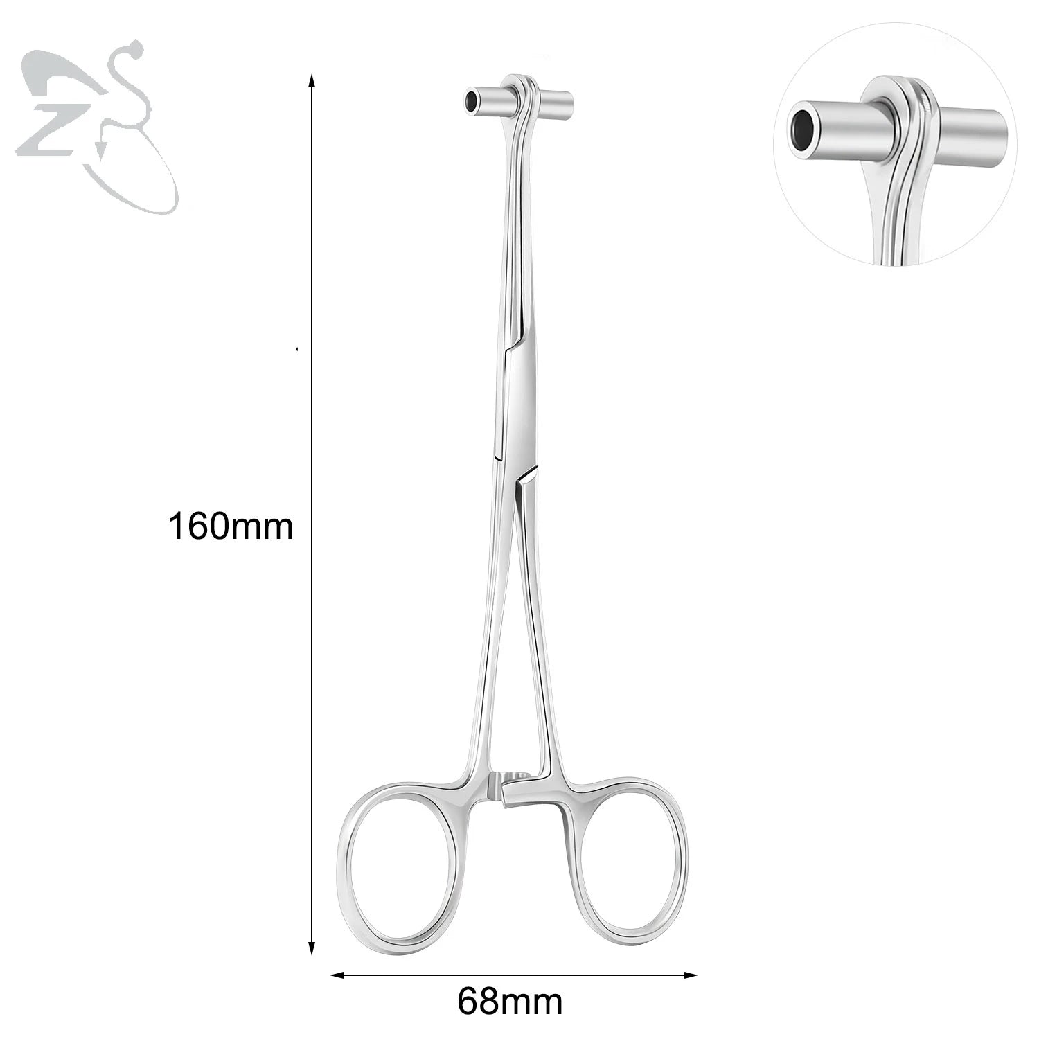 ZS 1PC Stainless Steel Piercing Clamp Slotted Locking Forcep Opening Piercing Plier Tool for Ear Lip Belly Navel Tongue Piercing