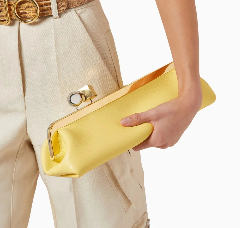 women kisslock frame bag design black clasp pouch clutch purse evening dinner party bag 2026 new microfibe leather shoulder bag