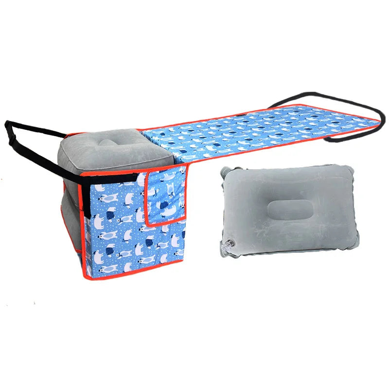 Inflatable Pillow Travel Sleeping Bed For Kids Baby Adult Airplane High-speed Railway Car Sleep Accessories Five Colour Choose