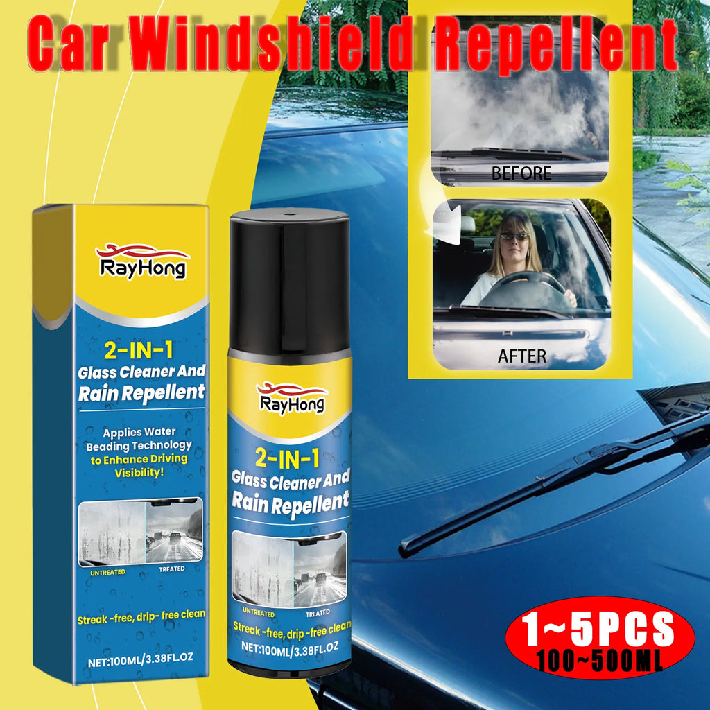 Car Windshield Repellent Spray Auto Anti-Rain Waterproof Hydrophobic Cleaner Glass Window Cleaning Polishing Car Detailing