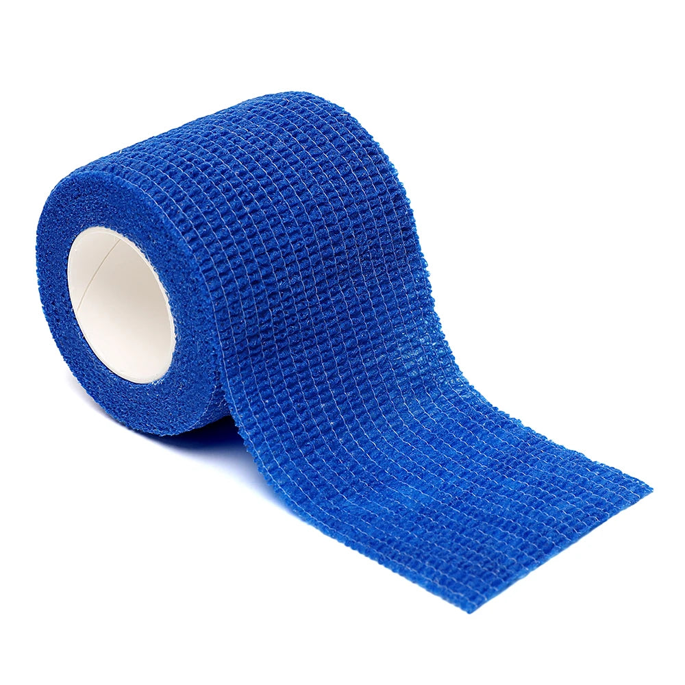 Black Sports Self-Adhesive Elastic Bandage with 4.8-Meter Elastic Knee Pads, 18 Colors for Fingers, Ankles, Palms, and Shoulders