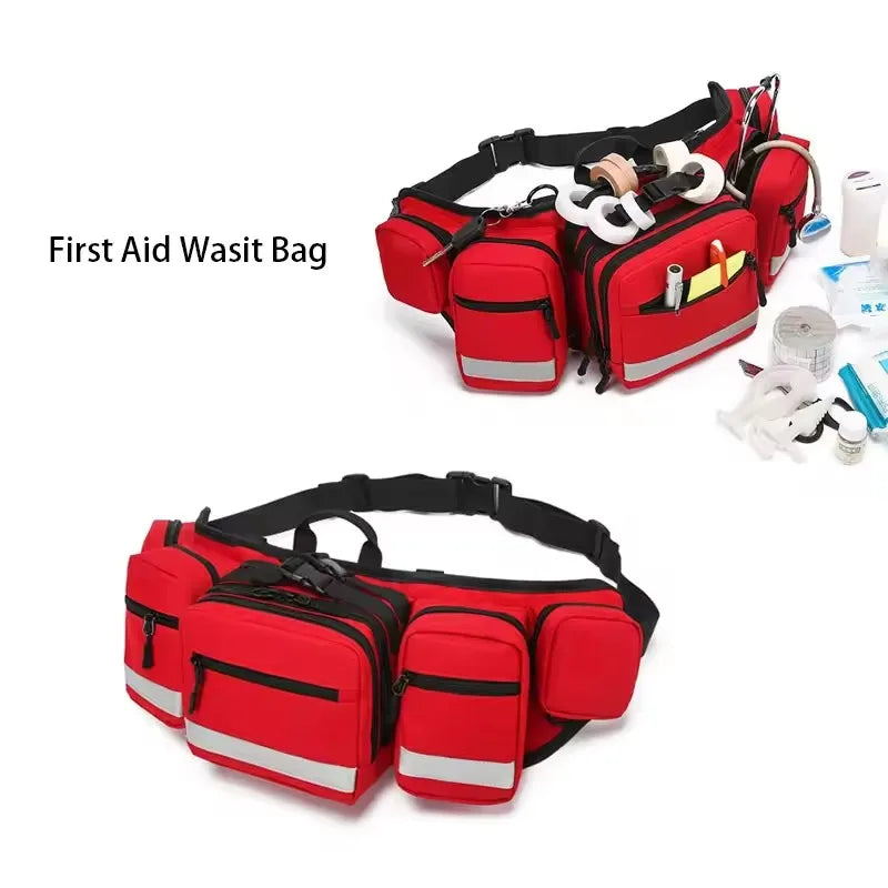 Empty Rescue Waist Bag First Aid Bag For Camping Travel Medical Storage Medical Organizer Outdoor Emergency Survival Running