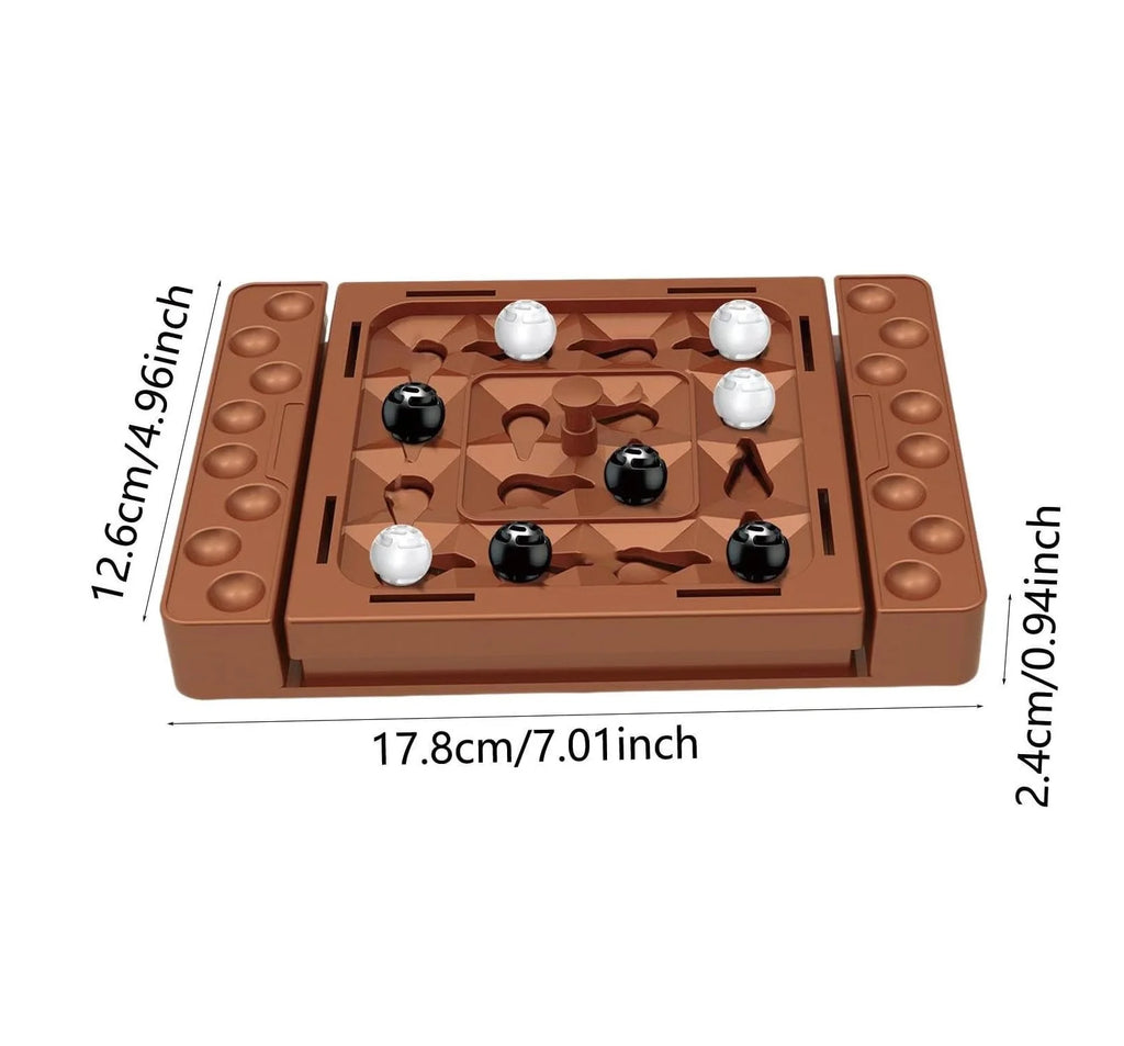 Orbital Logic Chess,One-Click Rotating Track,2 Player Strategy Board Game,Boosts Logic Thinking,Family Interactive Toy Kids Gift
