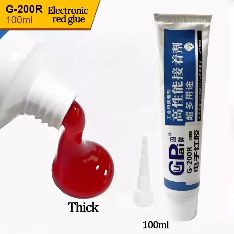 Quick-drying electronic red glue green glue transparent thread anti-loosening strong glue wire row electrical fixing adhesive