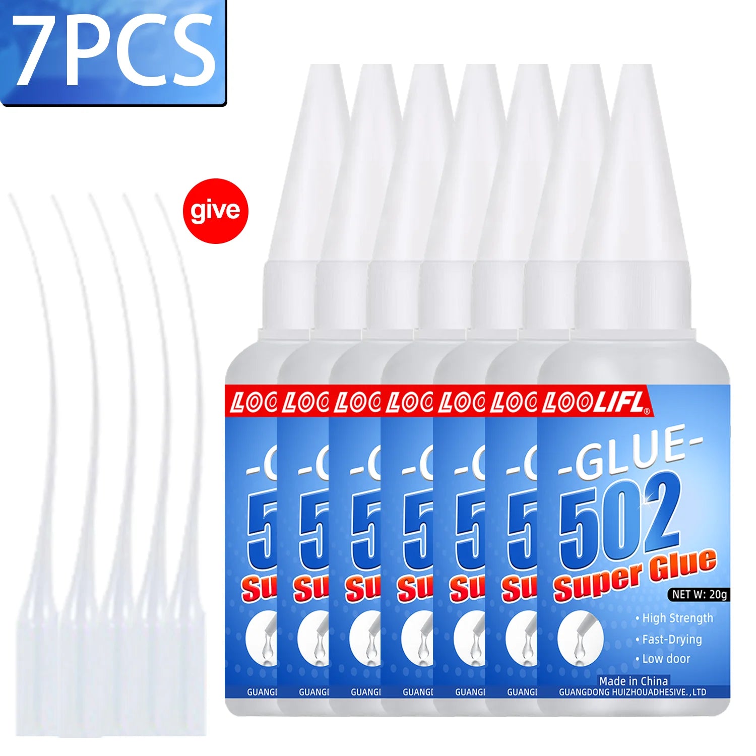 502 Super Glue Quick-drying Strong Cyanoacrylate Glue Is Used for DIY Handicraft Repair of Metal, Wood, Plastic and Ceramics.20g
