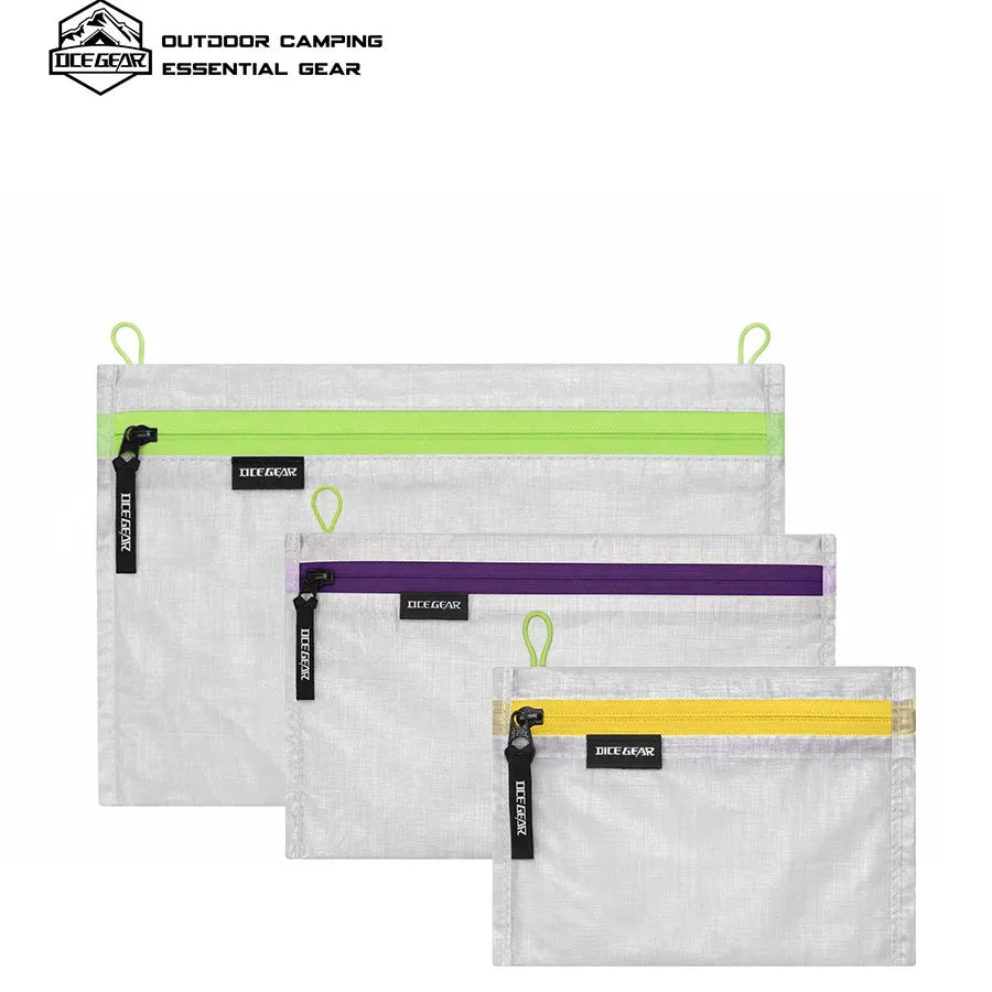 Ultralight DCF Dyneema Storage Pouch Waterproof Zipper Bag Lightweight Camping Hiking Travel Wallet Passport Card Holder Case