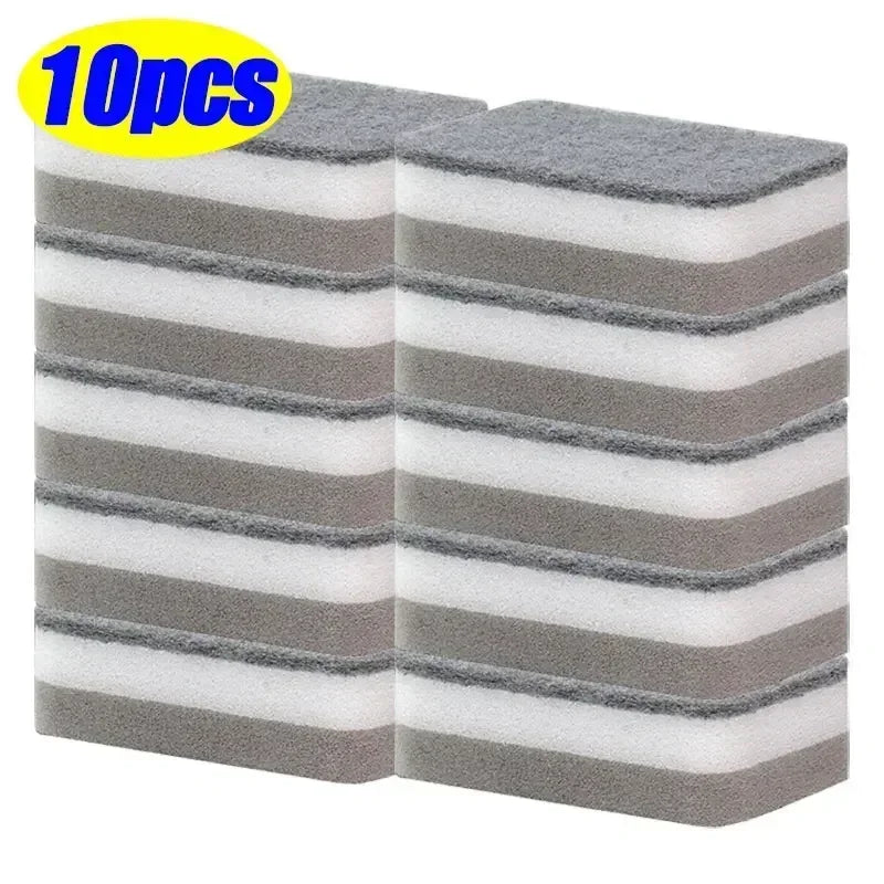 5-50pcs Magic Cleaning Sponges Double-sided Reusable Kitchen Sponge Wipes Pan Pot Dishwashing Scouring Pads Brush Clean Tools