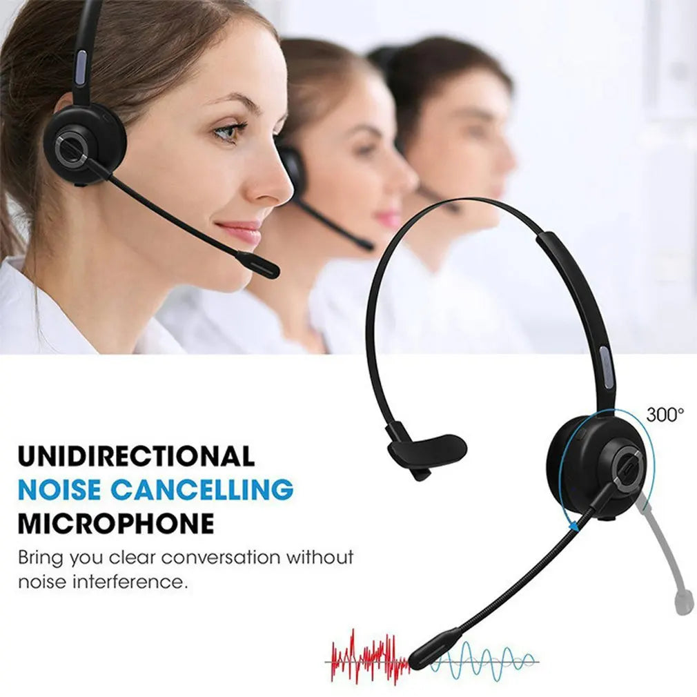 Hot Wireless Telephone Headset With Microphone Bluetooth Headphone for Office Call Center Handsfree Noise Reduction Earphones