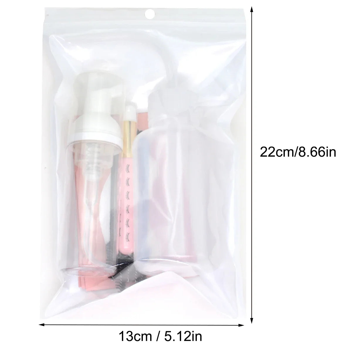 13Pcs Eyelash Extension Cleaning Kit 5 in 1 Lash  Bottle Set Eyebrow Mascara Wand Eye Pad PatchesShampoo Brush Soap Foam Washing