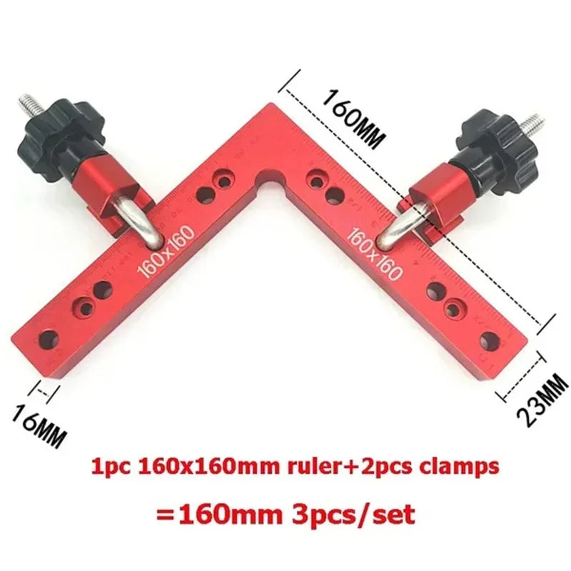 3pcs 90 Degrees L-Shaped Auxiliary Fixture Splicing Board Positioning Panel Fixed Clip Carpenter's Square Ruler Woodworking Tool