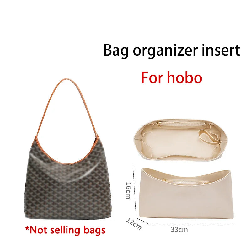 Bag Organizer Insert For Hobo Durable Fashion Wateproof Gift Bag Support Storage Inner Modification Bag Accessories