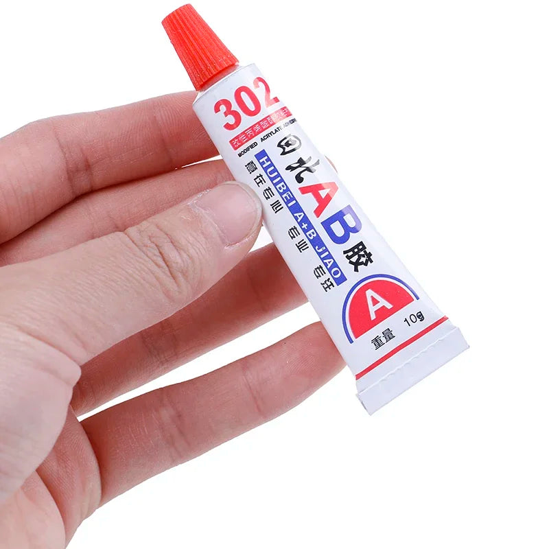 2pcs Liquid AB Glue 302 Metal Wood Fabric Rubber Leather Plastic UV Adhesive Universal Cyanoacrylate Epoxy Glue Strong Super